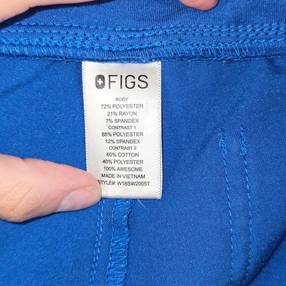 Figs Royal Blue Set Rafaela Oversized Top Zamora Jogger Pants Size S - Picture 15 of 16
